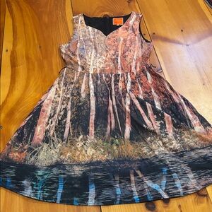 MODCLOTH M Sweatheart Collar Certifiably Sweet Dress in Tree Print